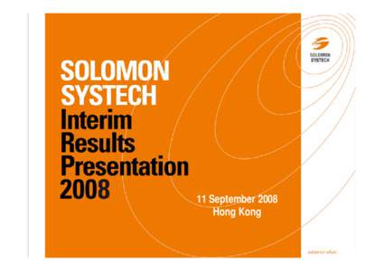 11 September 2008 Hong Kong SSIL 2008 Interim Results Announcement  11Sep2008