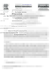 Adjoint-based Control of Fluid-Structure Interaction for Computational Steering Applications