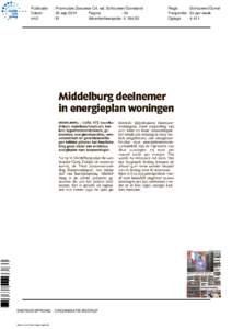 Publicatie Datum cm2 : Provinciale Zeeuwse Crt. ed. Schouwen/Duiveland : 30 sep 2014