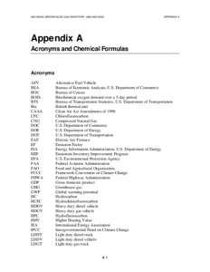 MICHIGAN GREENHOUSE GAS INVENTORY 1990 AND[removed]APPENDIX A Appendix A Acronyms and Chemical Formulas