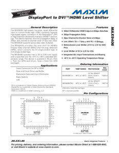 High-definition television / Television technology / Video signal / HDMI / DisplayPort / Display Data Channel / IC power supply pin / I²C / PDMI / Computer hardware / Electronic engineering / VESA