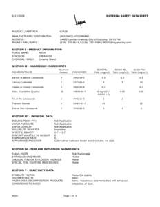 Text1 MATERIAL SAFETY DATA SHEET  PRODUCT / MATERIAL: