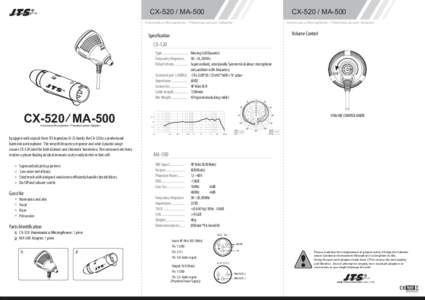 CX[removed]MA-500  CX[removed]MA-500 Harmonica Microphone / Phantom power Adapter