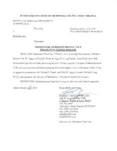 IN THE CIRCUIT COURT OF MCDOWELL COUNTY, WEST VIRGINIA BETTY J. ALMOND and THEODORE H. ALMOND, et al., Plaintiffs,  Civil Action No. 13-C-159