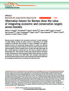 ARTICLE Received 22 Dec 2014 | Accepted 3 Mar 2015 | Published 14 Apr 2015 DOI: ncomms7819  OPEN