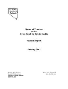 Board of Trustees for the Trust Fund for Public Health Annual Report