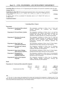 Head 33 — CIVIL ENGINEERING AND DEVELOPMENT DEPARTMENT Controlling officer: the Director of Civil Engineering and Development will account for expenditure under this Head. Estimate 2013–14 ...........................