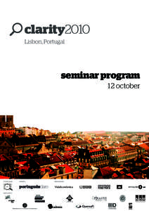 Lisbon, Portugal  seminar program 12 october  A Clarity event