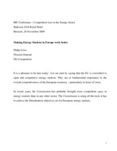 Energy in the United Kingdom / GDF Suez / Electricity market / Électricité de France / E.ON / Third Energy Package / Sustainable energy / Competition law / Energy policy of the United Kingdom / Energy / Electric power / Energy economics