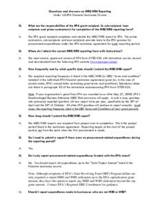 Questions and Answers on MBE/WBE Reporting, Pacific Southwest