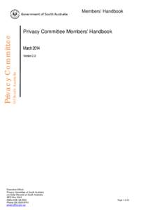 [removed]Privacy Committee Members Handbook - March 2014 Final V2.2