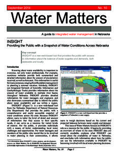 September 2014	  No. 10 Water Matters