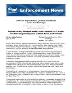 California Regional Water Quality Control Board Colorado River Basin Region[removed]Fred Waring Drive, Suite 100, Palm Desert, California[removed]7491 FAX[removed]http://www.waterboards.ca.gov/colorad