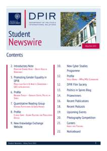 Student  Newswire Hilary Term 2015