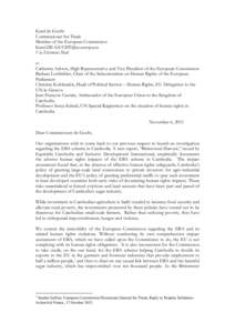 United Nations / Surya Subedi / Human rights in Cambodia / United Nations Human Rights Council / Special Rapporteur / Cambodia / Human Rights Impact Assessment / United Nations Commission on Human Rights / Everything but Arms / Human rights / International relations / Ethics