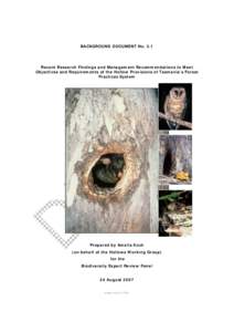 Microsoft Word - The management of tree hollows in Tasmania7.doc