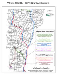 VTrans TIGER / HSIPR Grant Applications  ALBURGH FRANKLIN