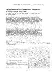 A method for physically based model analysis of conjunctive use in response to potential climate changes