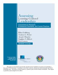 Evaluation / Formative assessment / E-learning / Educational leadership / Ellen Goldring / WestEd / Project-based learning / Education / Educational psychology / Year of birth missing