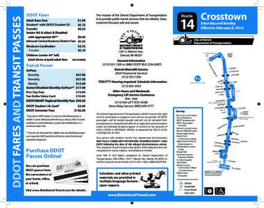 Crosstown  Route Student* with DDOT Student ID