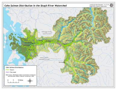 Coho Salmon Distribution in the Skagit River Watershed  L ak e  created by Kate Ramsden, 