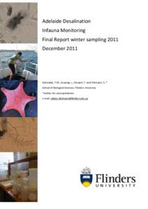 Adelaide Desalination Infauna Monitoring