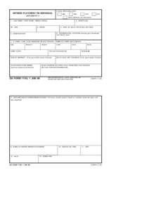 CHECK APPLICABLE BOX  WITNESS STATEMENT ON INDIVIDUAL (ARMIS