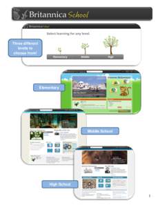 Three different levels to choose from! Elementary