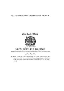 VALUERS REGISTRATION (AMENDMENT) ACT, 1981, No. 79  $eto &0t!tfj Male* ELIZABETHS O REGINS Act No. 79, 1981.