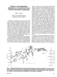 Pressure and temperature adaptations of antarctic krill and common peracarid crustaceans ROBERT Y. GEORGE Institute for Marine Biomedical Research University of North Carolina at Wilmington