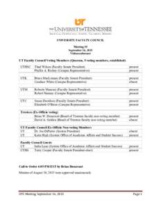 University of Tennessee system / Academia / Tennessee / Education / Ultimate Fighting Championship / University of Tennessee / Academic Senate