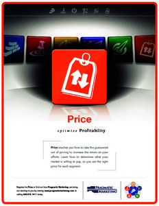 Price optimize Prof it ability  Price teaches you how to take the guesswork