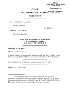 FILED United States Court of Appeals Tenth Circuit PUBLISH