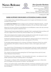 News Release www.ministers.sa.gov.au Hon Jennifer Rankine  Minister for State/Local Government