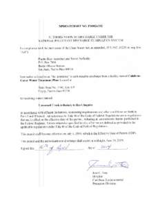 PART I Page 2 of 26 Permit No. PR0026352 TABLE A-1 EFFLUENT LIMITATIONS AND MONITORING REQUIREMENTS During the period beginning on the EDP and lasting through the expiration date of the permit, the