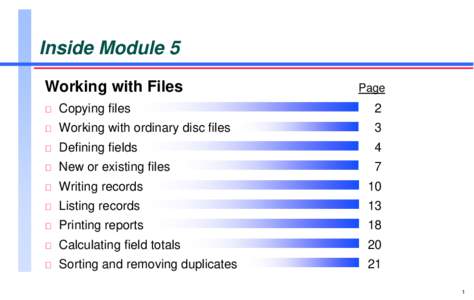 Inside Module 5 Working with Files Page  