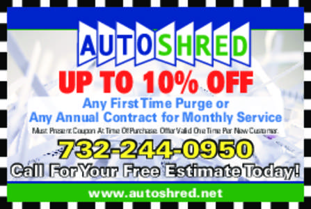 UPAnyTO 10% OFF First Time Purge or Any Annual Contract for Monthly Service Must Present Coupon At Time Of Purchase. Offer Valid One Time Per New Customer.