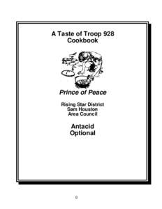 A Taste of Troop 928 Cookbook Prince of Peace Rising Star District Sam Houston