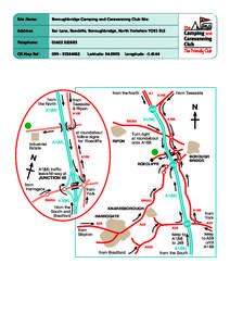 Maps & Directions to our Boroughbridge Campsite in North Yorkshire