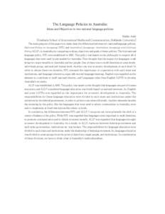 Identity politics / Politics / Education in New York / Languages Other Than English / European Union / Multiculturalism / Language policy / Australia / Language education by region / G20 nations / Sociology / Political philosophy