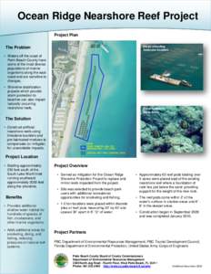Ocean Ridge Nearshore Reef Project Project Plan Barge unloading limestone boulders  The Problem