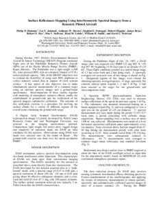 Surface Reflectance Mapping Using Interferometric Spectral Imagery from a Remotely Piloted Aircraft 1