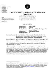 Members Sen. Patricia Miller, Chairperson Sen. Robert Meeks Sen. Ryan Mishler Sen. Sue Errington Sen. Vi Simpson