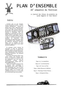 PLAN D’ENSEMBLE  26e séquence du festival Le journal des élèves de première du lycée Auguste et Jean Renoir