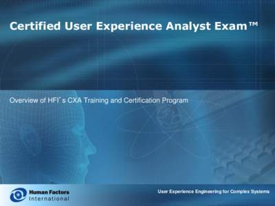 Certified User Experience Analyst Exam™