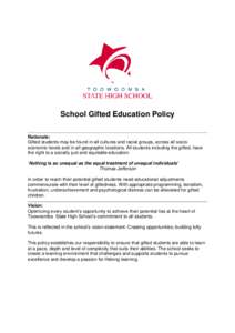 School Gifted Education Policy