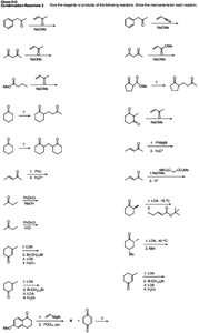 Chem 212 Condensation Reactions 2 Give the reagents or products of the following reactions. Show the mechanisms for each reaction.  N