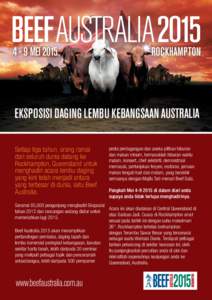 BEEF AUSTRALIA[removed]MEI 2015 rockhampton  EKSPOSISI DAGING LEMBU KEBANGSAAN AUSTRALIA