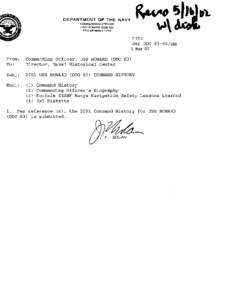 DEPARTMENT OF T H E NAVY COMMANDING OFFICER USS HOWARD (DDG 83) FPO AP[removed]