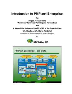 Introduction to PMPlan4 Enterprise For Project Management, Workload/Workforce Planning and Forecasting! And A View of the Status and Health of All of the Organizations